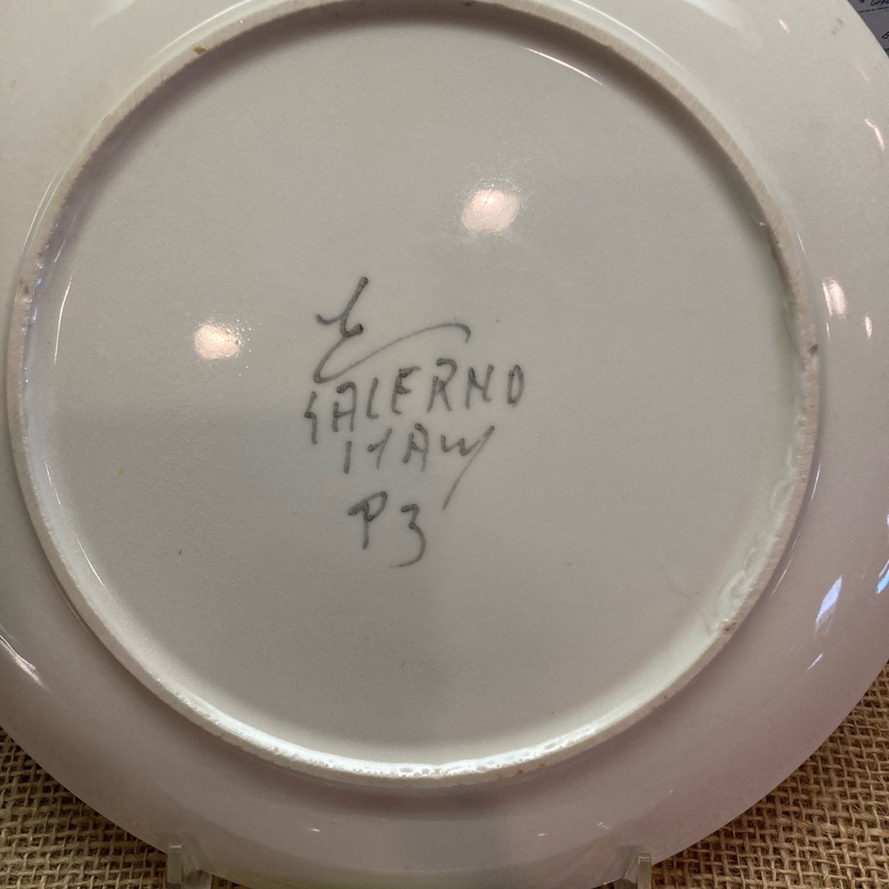 Ernestine Cannon Salerno Italy 2 Salad Plates. MCM. Daisy pattern - Picture 5 of 7